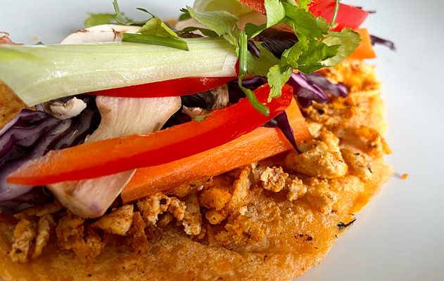Linsen-Tacos mit gebackenem Döner-Tofu