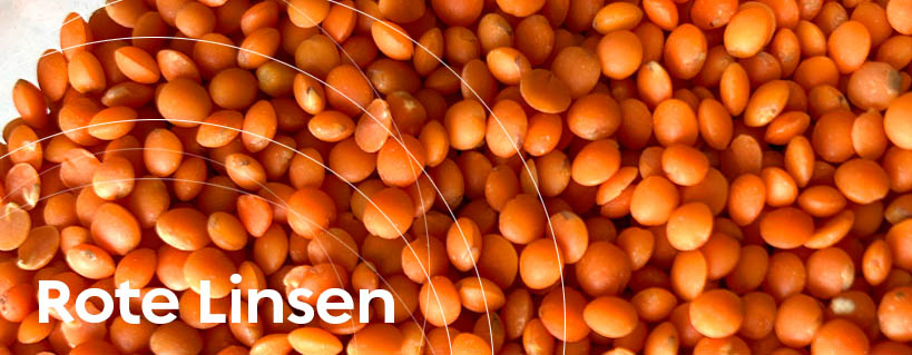 Rote Linsen im Glas